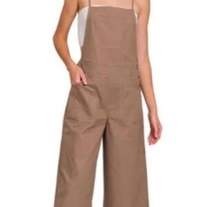 Zenana  Woven Spaghetti Strap Overalls